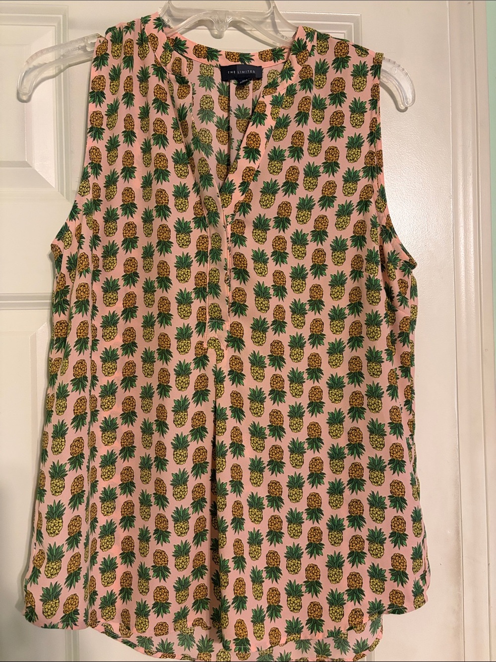 The Limited Pink Pineapple-Print Sleeveless Camisole